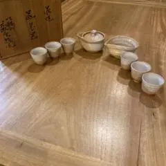 萩焼天鵬山広瀬淡雅作煎茶器揃え