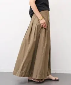 タグ付 未使用 ドゥーズィエムクラスWASHED TUCK スカート ベージュ