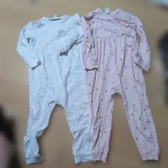 H&M長袖ロンパース２枚セット