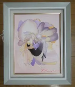 油絵 　天野喜孝「人物」 サインF6サイズ額装済み 肉筆手描き 真作］天野喜孝【オーダー 原画】手描き 肉筆 保証書付き ファイナル