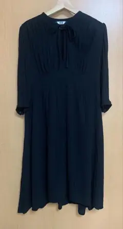 UNIQLO・ユニクロ　UNIQLO:U 七分袖　リボンタイワンピース　サイズL