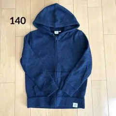 GAP キッズ ジップアップパーカー 140 青