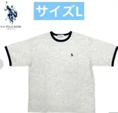 U.S. POLO ASSN. リンガーTシャツ 半袖 グレー Lのサムネイル