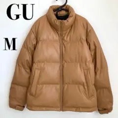 レア GU ジーユー フェイクレザージャケット Mサイズ キャメル 合皮