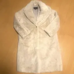 【美品】バナナリパブリック ファーロングコートMサイズ ベージュ ふわふわ