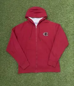 Champion 赤 Lサイズ ジップパーカー