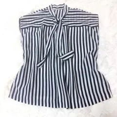 美品 トゥモローランドコレクション ワイドストライプ ボウタイ