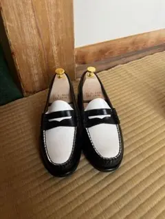 美品G.H. Bass ローファー ホワイト・ブラック