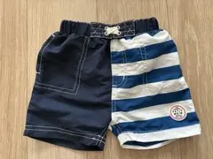 PETIT MAIN ベビー水着 ネイビー/ストライプ