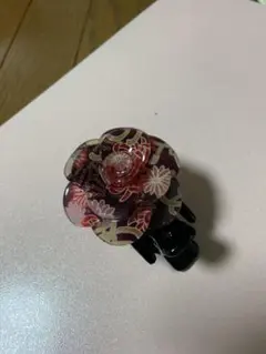 和風花柄の髪飾りのクリップ