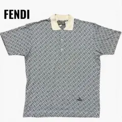 FENDI CLUB フェンディ ズッカ柄 ポロシャツ イタリア製 メンズLのサムネイル