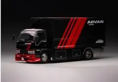 1/64 スカニア ウイングトレーラー ADVAN 極小精密品 車両積載車