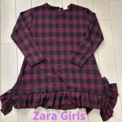 Zara Girls 秋冬　チェック柄ワンピース 7号
