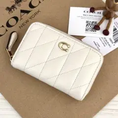 高級感キルティング 新品 COACH コーチ コインケース 小銭入れ
