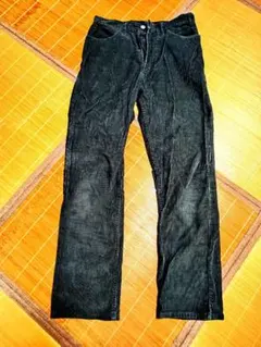 BEAMS+ ダークグレー/グリーン ストレート コーデュロイ パンツ