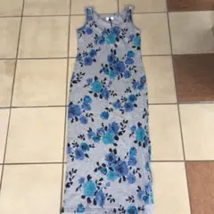 新品タグ 未着 プラステ plst 綿混 フラワープリント マキシワンピース