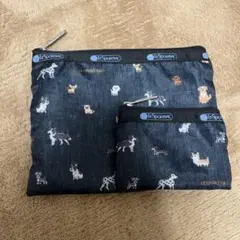 LeSportsac ポーチ 2点セット ドッグ柄のサムネイル