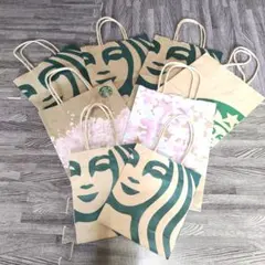 スターバックス クラフト紙バッグ 8枚セット 紙袋　リメイク　ハンドメイド