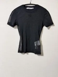 alexanderwang 半袖Tシャツ メッシュロゴ XS ブラック/ホワイト - メルカリ