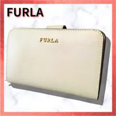 【状態良好】FURLA フルラ 二つ折り財布 アイボリー バビロン 小物 レザーのサムネイル