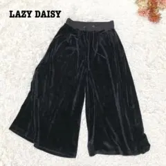 s.2111【レイジーデイジー】ガウチョパンツ もこもこ ウエストゴム ブラック