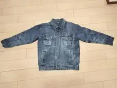 【90s HIPHOP】ショックSOHKビッグロゴ刺繍デニムジャケット当時物B系のサムネイル
