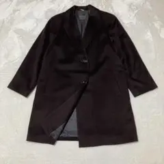 美品✨カシミヤ100% 茶 ミドル丈コート　テーラードジャケットコート 11号