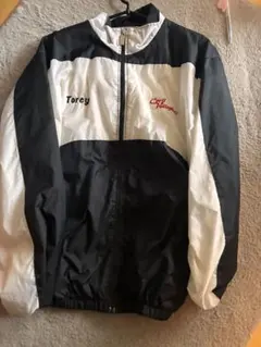 90s 00s 古着 ナイロンジャケット ブラック ホワイト achieve