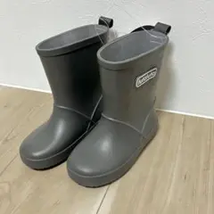 新品　レインブーツ　レインシュース　雨靴　15cm グレー　シンプル　おしゃれ