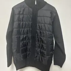 ブラック XL ジッパー付きタートルネックジャケット