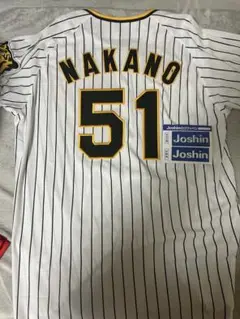 2025 阪神タイガース ホーム レプリカユニフォーム 中野選手 ワッペン付 2025 阪神タイガース ホーム レプリカユニフォーム 中野選手