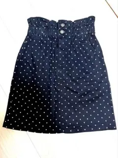 COLZA 水玉タイトスカート 黒