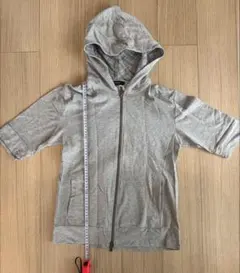 【レア・美品】BURBERRY 半袖パーカー グレー サイズ2のサムネイル