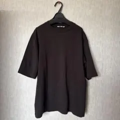 ユニクロ エアリズムコットンオーバーサイズTシャツ ボーダー 5分袖