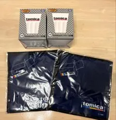 トミカくじ　第三弾　タンブラー2個　ハンカチ2枚　まとめ売り4点セット新品未使用