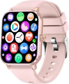 スマートウォッチ android Dafit 対応 ピンク パステルピンク