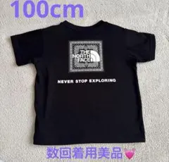 美品❤️100 THE NORTH FACE バンダナ柄Tシャツ ブラック