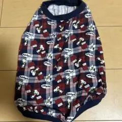 SNOOPY 犬服 チェック柄 ペットウェア