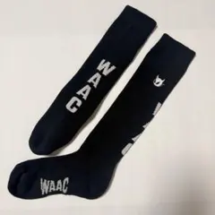 WAAC ワック バックロゴ ハイソックス 黒 24cm