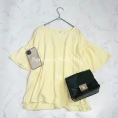 サマンサモスモスブルー/フレア袖カットソー/Tシャツ/イエロー系/M/コットン混のサムネイル