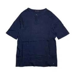 美品45R✨インディゴ 藍染 超ガーゼ R刺繍 半袖 45星Tシャツ 45rpm