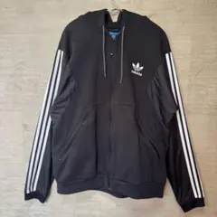 adidas トレフォイル 三本線 切替ジップパーカー
