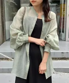 CIAOPANIC TYPY シアーバンドカラーシャツ