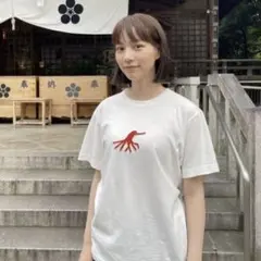 アトリエドゥサボン 海の生物刺繍 タコ Tシャツ WHITEのサムネイル