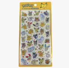 韓国限定 ポケモン 3D 立体クリスタルシール イエロー