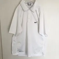 NIKE  ポロシャツ　白　刺繍ロゴ　半袖　白　　NIKE FIT  Mのサムネイル