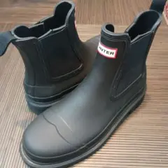 HUNTER ハンター コマンド チェルシー ブーツ サイドゴア 黒 24センチ