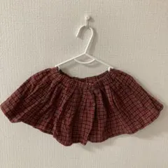 値下げ　familiar チェック柄スカート 80サイズ