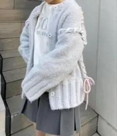 NICE CLAUP 前後２Wayニットカーディガン