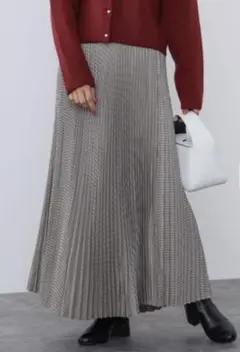 BEAMS HEART チェック プリーツスカート